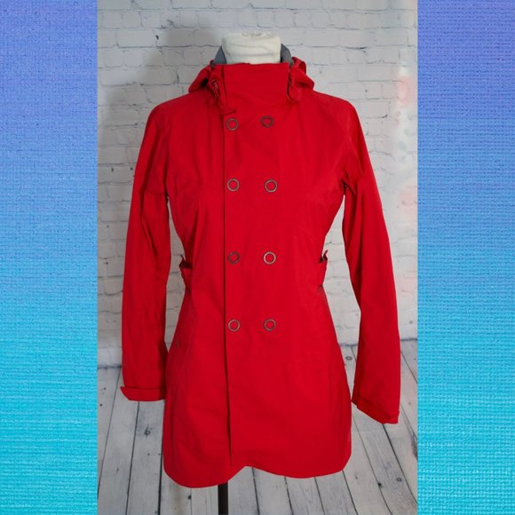 REI Jackets & Blazers - REI Poppy Red Double Breasted Raincoat Sz XS